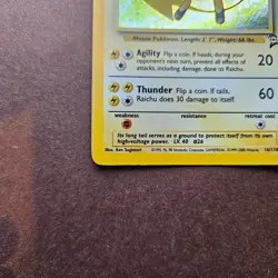 Raichu 16/130 Pokemon Base Set 2 Holo Rare Card - MP - Image 4