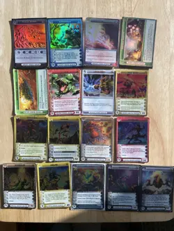 Chaotic Cards Lot of 17 Damaged Supers And Rares - Image 1