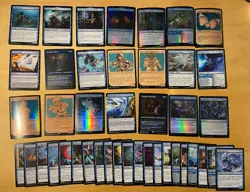 MTG Lot Of 42 Battle For Baldur’s Gate BLUE Cards Including FOILS - Image 1