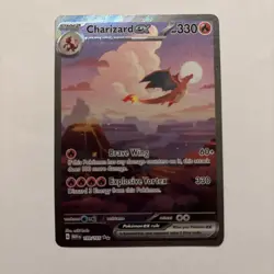 Pokemon TCG Charizard EX Scarlet & Violet 151 Card 199/165 Sir NM/M Condition - Image 1