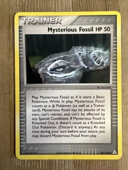 Mysterious Fossil Trainer 92/110 - EX Holon Phantoms Pokemon Card TCG DMG - Image 1