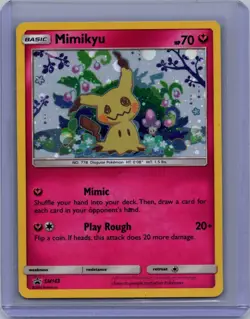 Pokemon Mimikyu SM163 Holo Rare Promo Card Sun Moon Team Up Pokemon TCG - Image 1