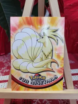 Topps Pokemon #38 Ninetails - TV Animation Edition Card, 1999, NM - Image 1