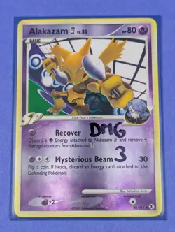 Alakazam 4 - 38/111 - Uncommon Reverse Holo Rising Rivals - Pokemon Card - DMG - Image 3