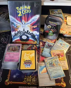 Pokemon Joblot 4, 200+ Cards, 1 x Empty Tin, Dvd, Holo & More. Read Description. - Image 1
