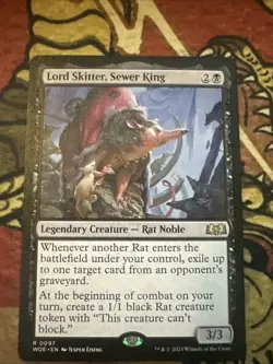 Mtg Magic WOE Lord Skitter Sewer King Film Misprint Layer Error Card - Image 1