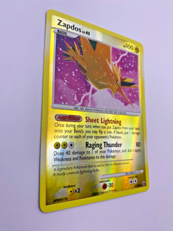 Pokemon Card - Reverse-Holo Zapdos 14/100 D&P Majestic Dawn *HP* Rare - Image 5