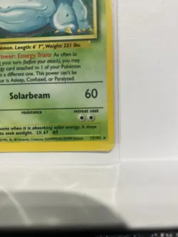 Pokemon TCG Venusaur Base Set Holo Unlimited Rare Card 15/102 - Image 5