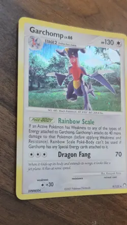 Pokemon Garchomp 2007 LV.66 Holo Card 9/123 Mysterious Treasures Series - Image 3