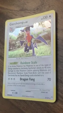 Pokemon Garchomp 2007 LV.66 Holo Card 9/123 Mysterious Treasures Series - Image 4