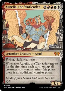 MTG English Aurelia, the Warleader (Halo Foil) NM Foil - Image 1