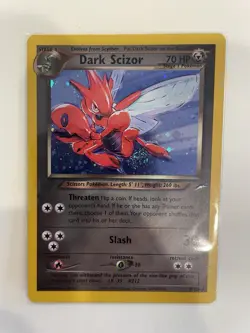 Pokemon Dark Scizor 9/105 Neo Destiny Holo Rare Stage 1 Card English - Image 1