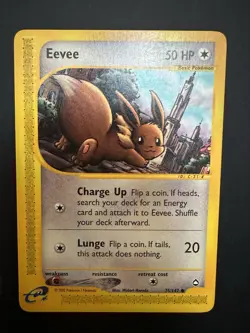 Pokemon Card Eevee 75/147 Aquapolis - Moderately Played - Image 1