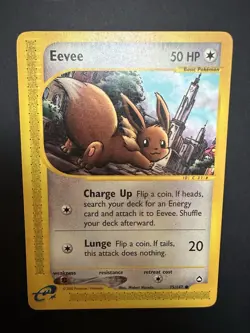 Pokemon Card Eevee 75/147 Aquapolis - Moderately Played - Image 3