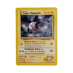 Lt. Surge's Magnemite 50/132 Gym Heroes Series Uncommon Pokemon Card 2000 NM - Image 1