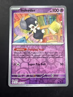 Indeedee - Reverse Holo - Surging Sparks SSP 093/191 Holo Rare Pokemon Card - Image 1