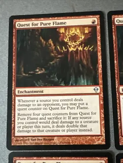 Quest for Pure Flame X4 Zendikar Ex+ Condition See Pic Front Back - Image 5