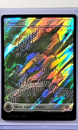 MTG Magic The Gathering LOTR Lord of the Rings Full Art Surge Foil #713 Plains - Image 1