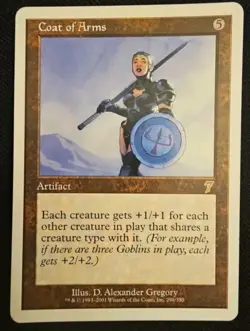 Mtg 💥 Coat of Arms 💥 7th Edition LP/NM 🌟 Rare 🌟 Magic The Gathering - Image 1