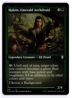 Halsin, Emerald Archdruid (Foil Etched) 516 Battle for Baldur's Gate U MTG LP - Image 1