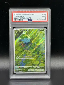 BULBASAUR 2023 POKEMON S&V 151 ILLUSTRATION RARE 166/165 PSA 9 - Image 1