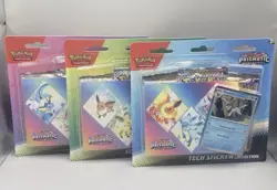 Pokemon TCG Prismatic Evolutions 3-Booster Tech Sticker Collection Lot of 3 - Image 1