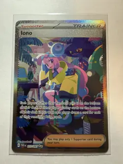 Pokemon Iono 237/091 Special Illustration Rare Paldean Fates Full Art Near Mint - Image 1