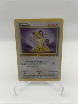 ITALIAN 56/64 Meowth Jungle Pokemon TCG 1st Edition LP/MP - Image 1