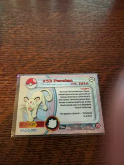 2000 Topps Chrome Pokemon Series 1 Persian #53 Foil - Image 4