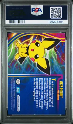 2001 TOPPS POKEMON JOHTO LEAGUE CHAMPIONS FOIL #172 PICHU PSA 7 - Image 2