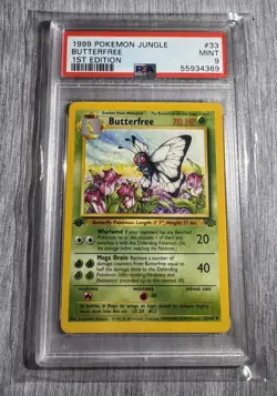 Pokemon Jungle Butterfree 1st Edition 33/64 PSA 9 MINT Vintage 1999 - Image 1