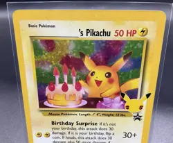 Birthday Pikachu Holo 24 Celebrations Classic Collection Pokemon 2021 MINT - Image 3