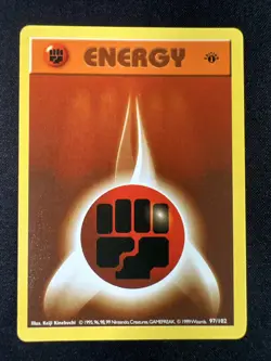 Pokemon TCG Base Set 1st edition Shadowless Fighting Energy #97 - Image 1