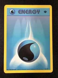 Pokemon TCG Base Set 1st edition Shadowless Water Energy #102 - Image 1
