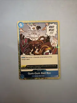 One Piece Card Game TCG PRB01 Gum-Gum Red Roc OP04-056 Rare M/NM Condition - Image 2