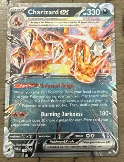 Pokemon TCG Charizard EX 196 Scarlet & Violet Promo Card NM - Image 1
