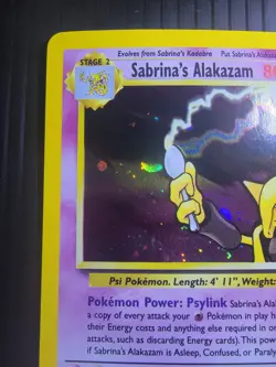 Pokemon Alakazam Sabrina's 16/132 Holographic Rare Gym Challenge TCG Card - Image 4