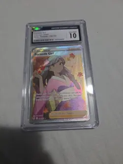 CGC Graded 10 Gem Mint Furisode Girl 190/195 Silver Tempest Pokemon Card - Image 1