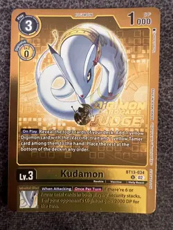 Digimon Card Game Kudamon Judge BT13-034 U NM - Image 1