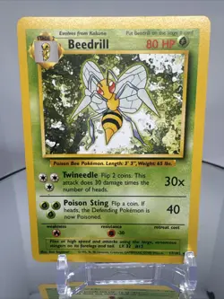 Beedrill 17/102 Base Set Pokemon Card 1999 Vintage WOTC Rare - Image 1