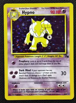 Hypno 8/62 Fossil HOLO Card - WOTC Pokemon TCG - NM / LP+ - Image 1