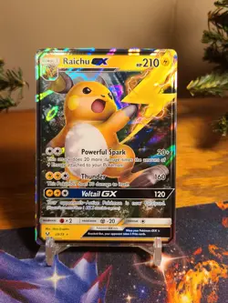 Pokemon TCG Raichu GX Holo Ultra Rare Card 29/73 Shining Legends - Image 1
