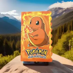 Pokemon Topps the Movie Animation Non-Holo Die-Cut Charmander Card 4 of 12 - Image 1