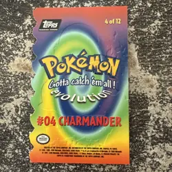 Pokemon Topps the Movie Animation Non-Holo Die-Cut Charmander Card 4 of 12 - Image 3