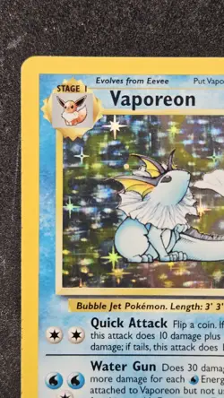 Vaporeon Holo Rare 12/64 Jungle Set Vintage 1999 Pokemon TCG Card LP Condition - Image 3