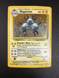 Magneton Holo Pokemon Card TCG 1999 Unlimited Base Set Rare 9/102 LP - Image 2