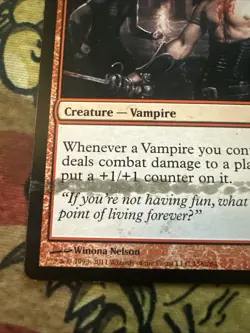 Mtg Magic Innistrad Rakish Heir Print Machine Residue Misprint Error Card - Image 2