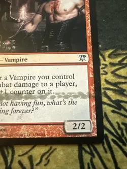 Mtg Magic Innistrad Rakish Heir Print Machine Residue Misprint Error Card - Image 3