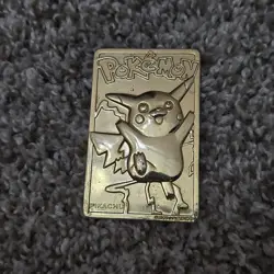 Burger King Pokemon 23k Gold Plated Pikachu #25 Trading Card 1999 - Image 1