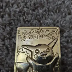 Burger King Pokemon 23k Gold Plated Pikachu #25 Trading Card 1999 - Image 2